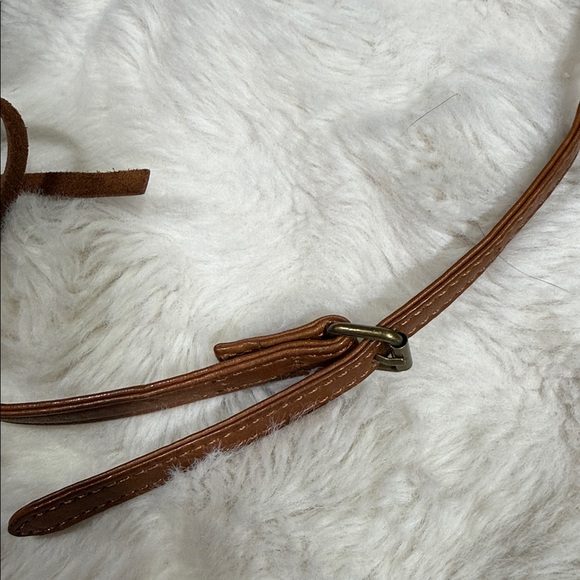 Brown Fringe Leather Crossbody Bag - Picture 6 of 9